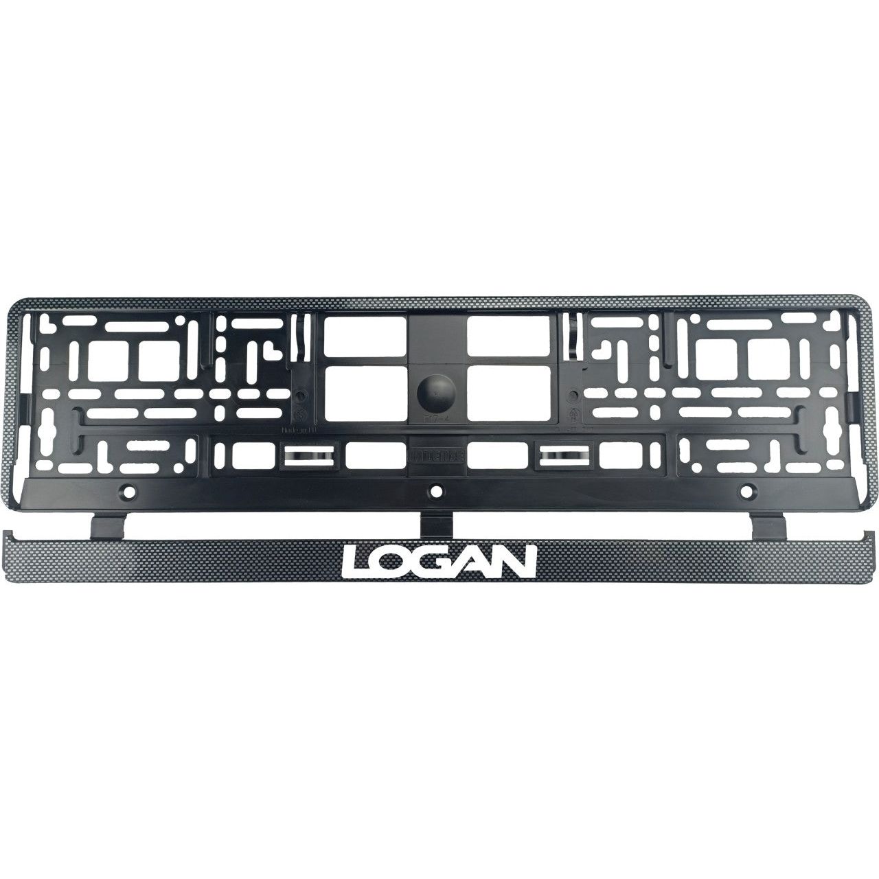 Комплект от 2 броя, стойка за регистрационен номер Carbon, Logan