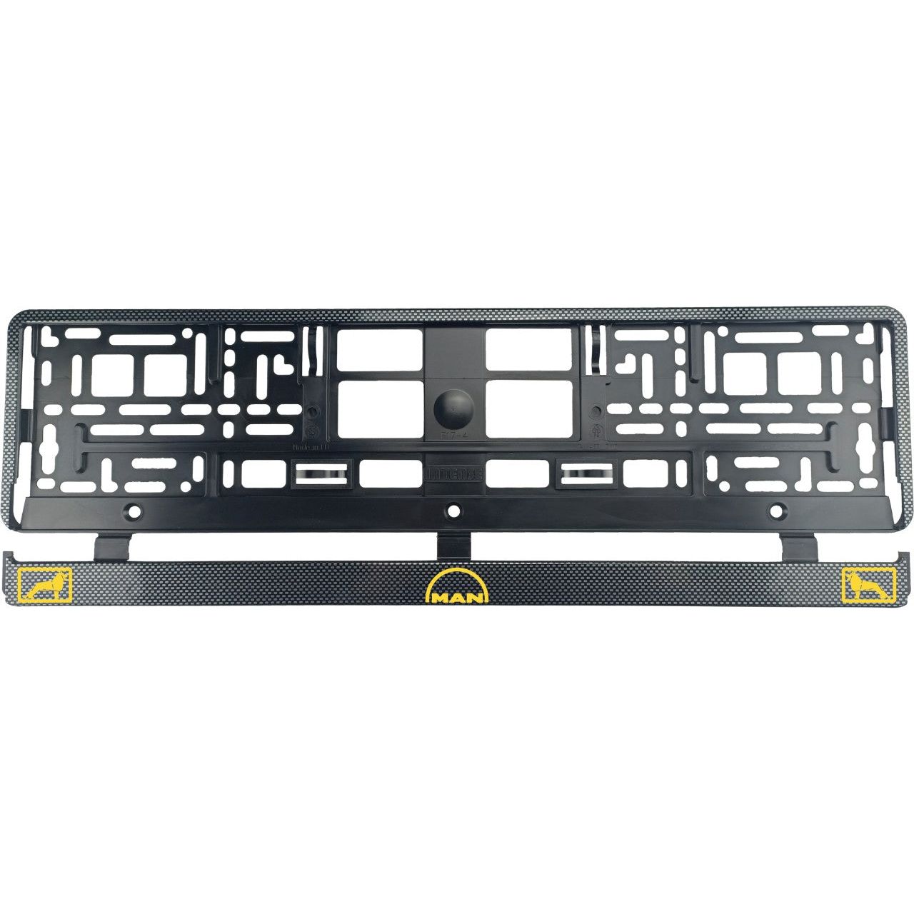 Set 2 bucati, suport numar inmatriculare Carbon, MAN II