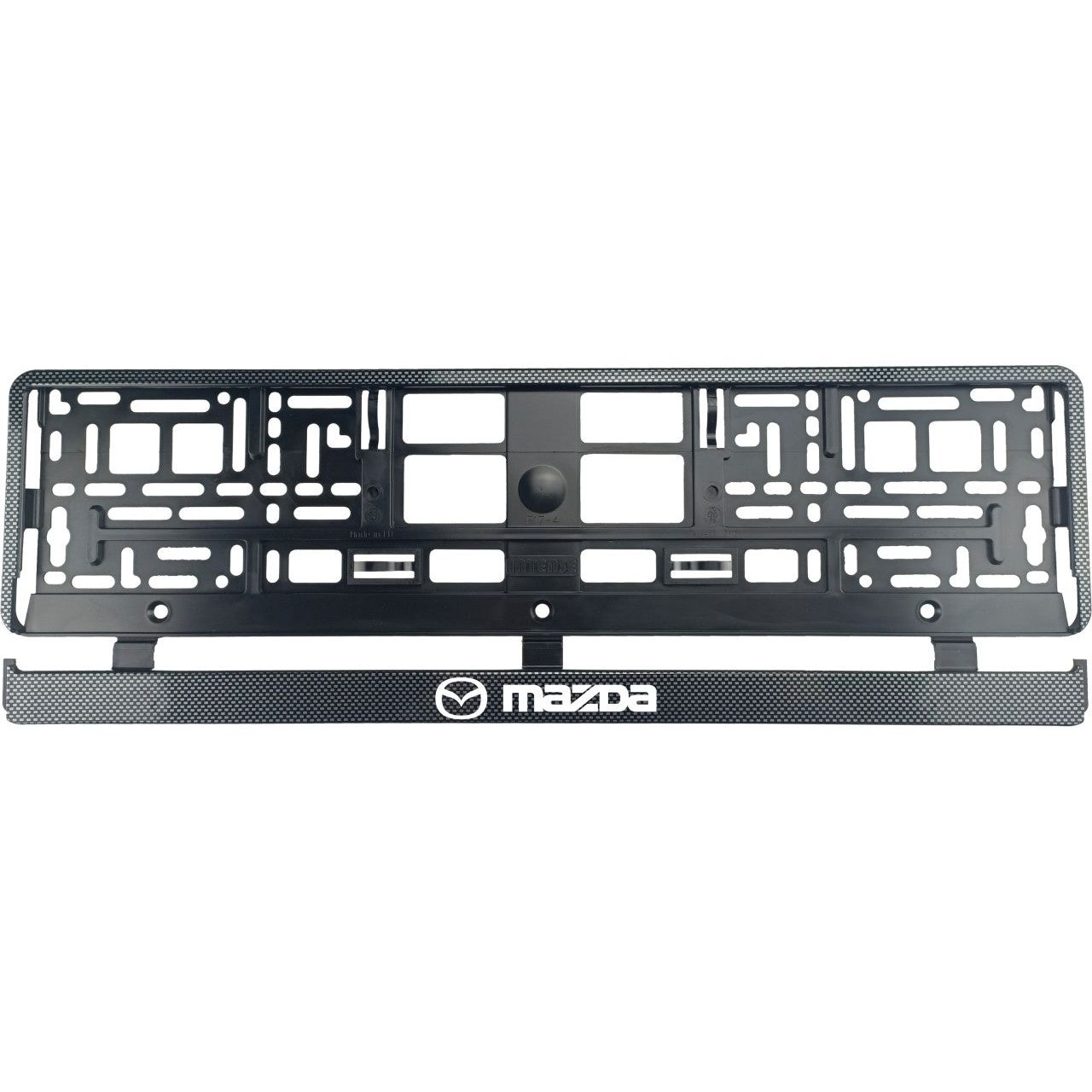 Set 2 bucati, suport numar inmatriculare Carbon, Mazda