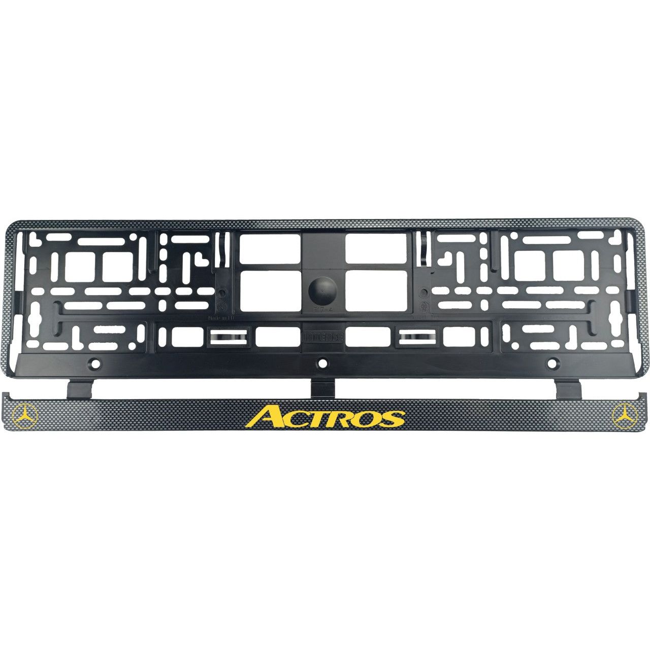 Set 2 bucati, suport numar inmatriculare Carbon, Mercedes Actros II
