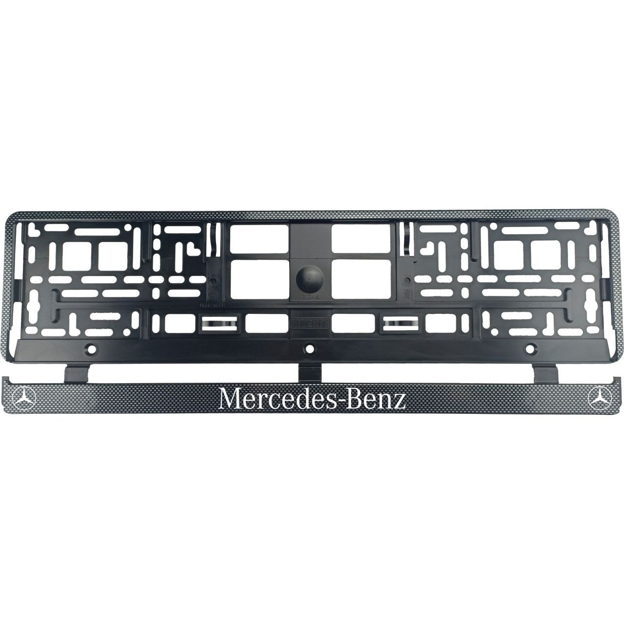 Set 2 bucati, suport numar inmatriculare Carbon, Mercedes-Benz