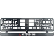 Set 2 bucati, suport numar inmatriculare Carbon, Mitsubishi