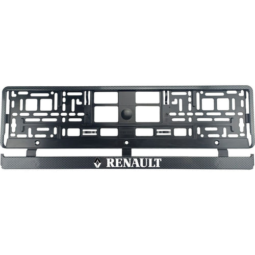 Set 2 bucati, suport numar inmatriculare Carbon, Renault.