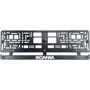 Set 2 bucati, suport numar inmatriculare Carbon, Scania