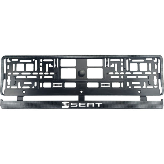 Set 2 bucati, suport numar inmatriculare Carbon, Seat