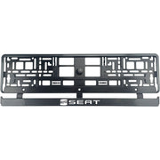 Set 2 bucati, suport numar inmatriculare Carbon, Seat