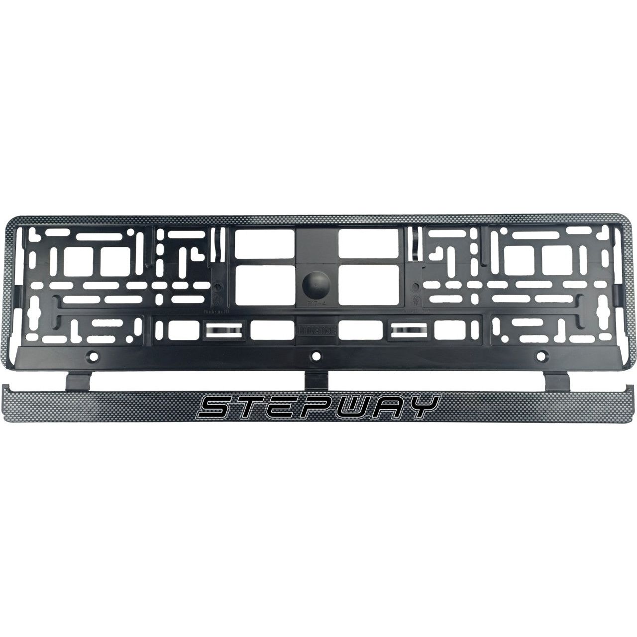 Set 2 bucati, suport numar inmatriculare Carbon, Stepway