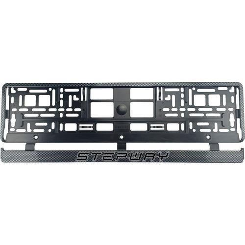 Set 2 bucati, suport numar inmatriculare Carbon, Stepway
