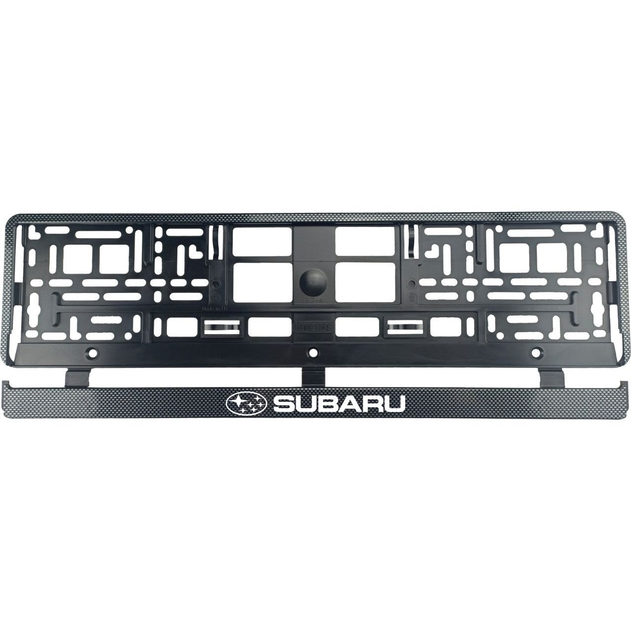 Set 2 bucati, suport numar inmatriculare Carbon, Subaru