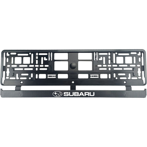 Set 2 bucati, suport numar inmatriculare Carbon, Subaru