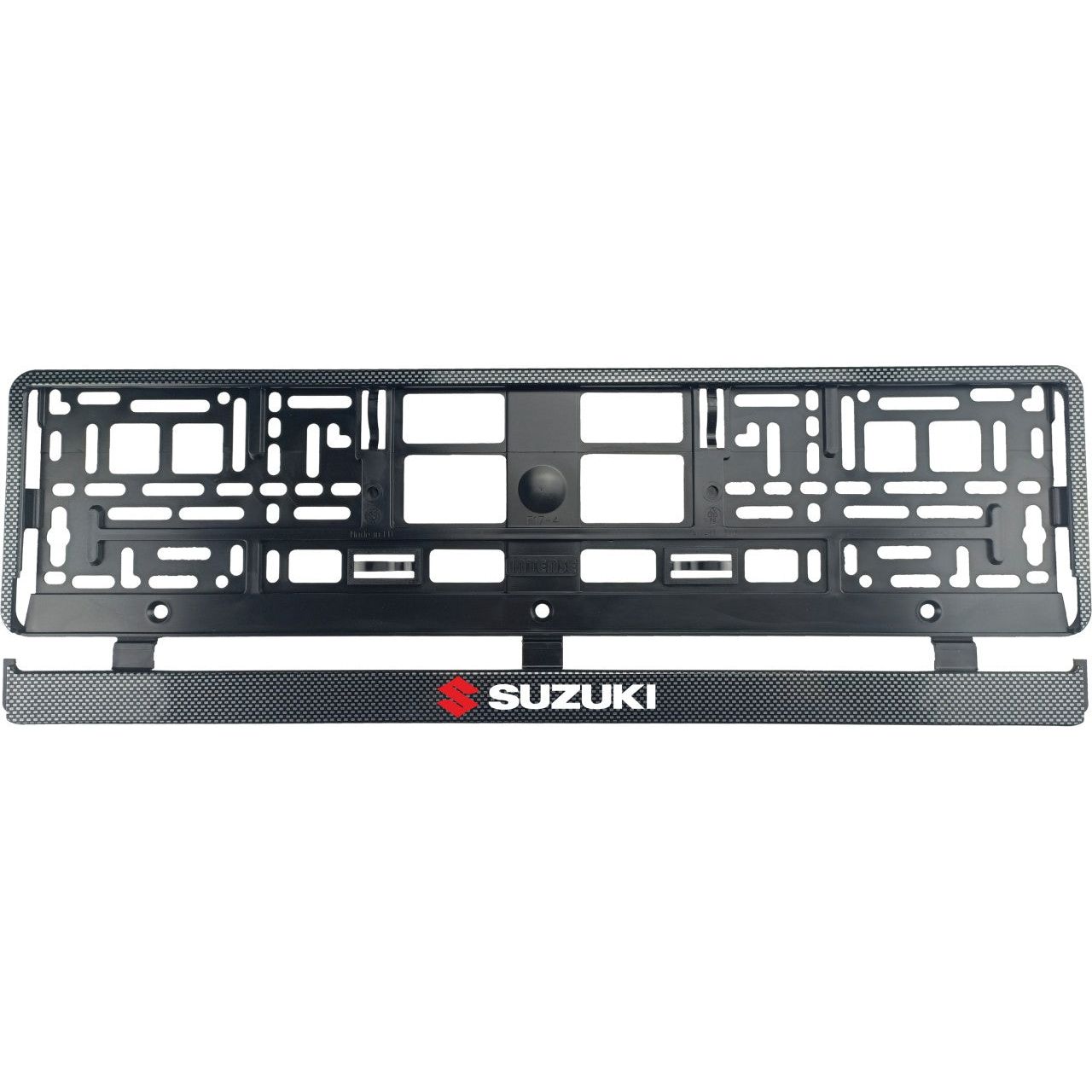 Set 2 bucati, suport numar inmatriculare Carbon, Suzuki II