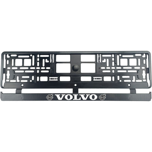 Set 2 bucati, suport numar inmatriculare carbon VOLVO
