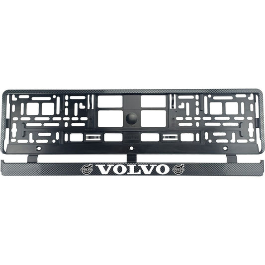 Set 2 bucati, suport numar inmatriculare carbon VOLVO