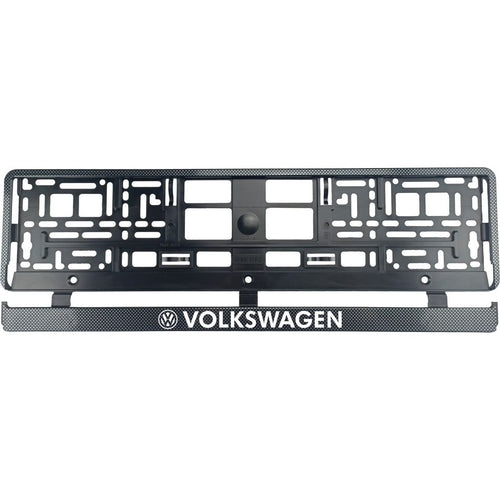 Set 2 bucati, suport numar inmatriculare carbon VW