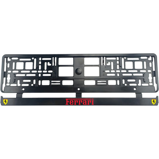 Set 2 bucati, suport numar inmatriculare Ferrari Red