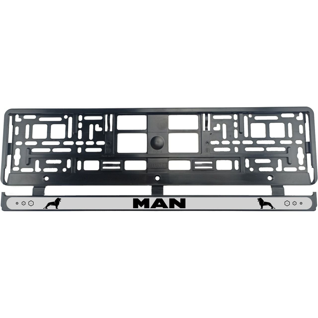 Set 2 bucati, suport numar inmatriculare MAN black