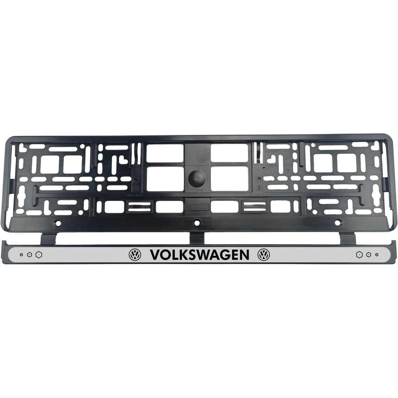 Set 2 bucati, suport numar inmatriculare Volkswagen Dark
