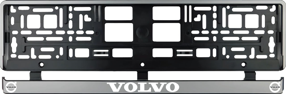 Set 2 bucati, suport numar inmatriculare Volvo alb