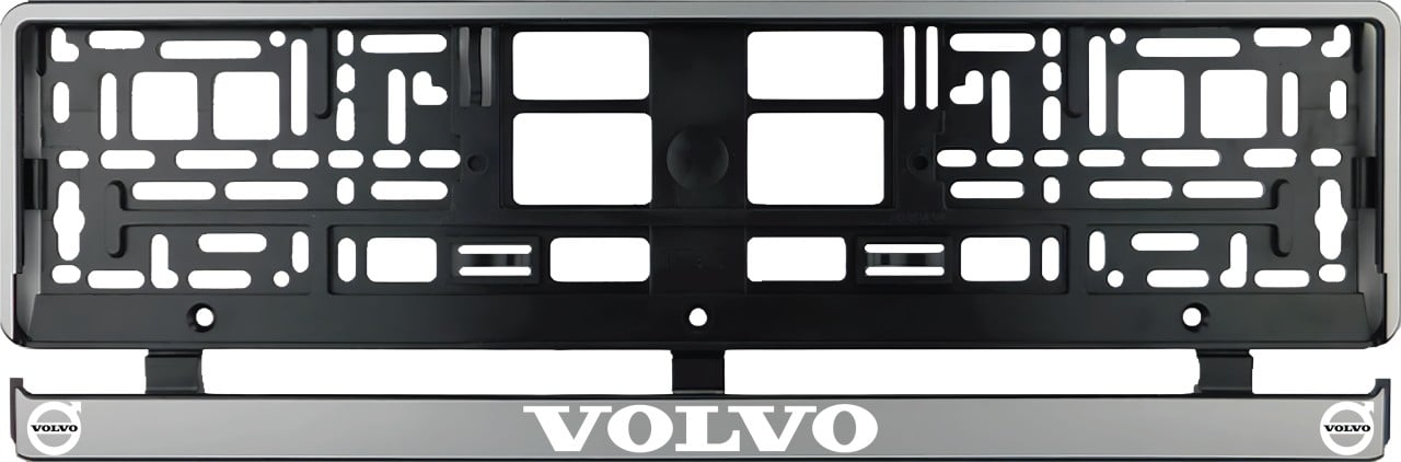 Set 2 bucati, suport numar inmatriculare Volvo alb