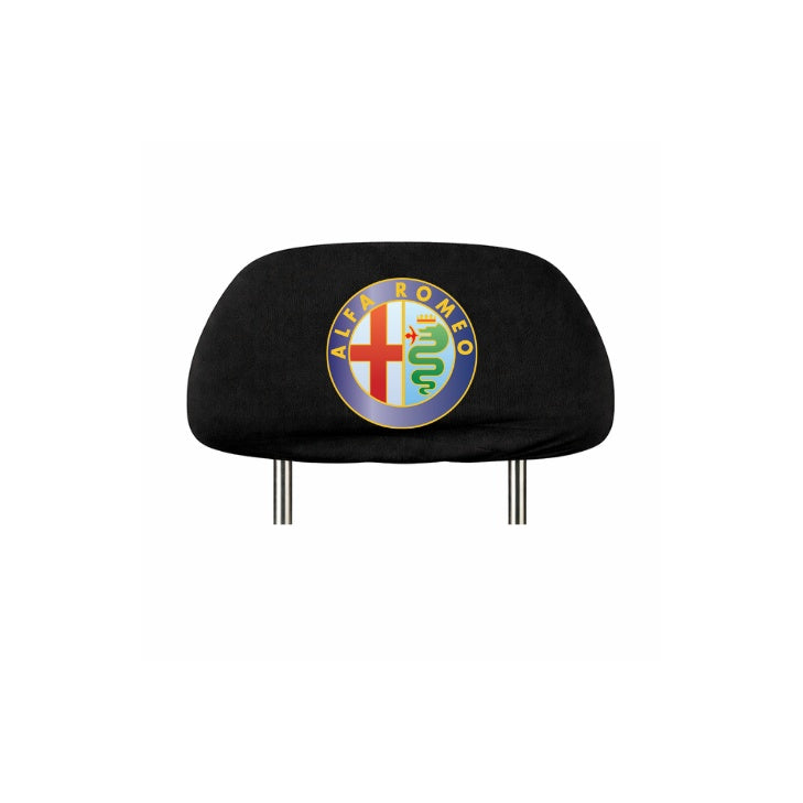 Set 2 huse tetiere negre, pentru gama auto Alfa Romeo