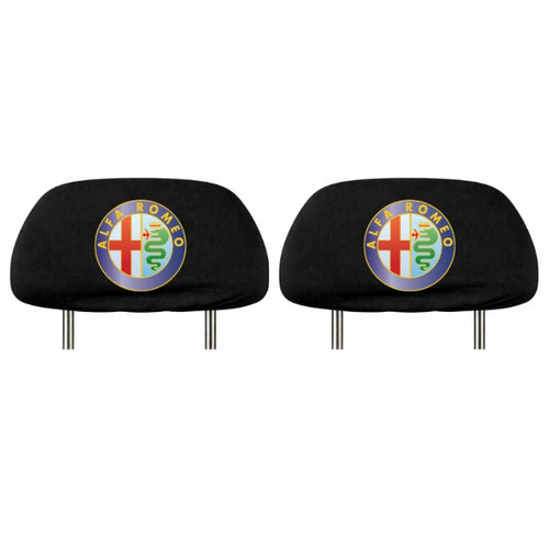 Set 2 huse tetiere negre, pentru gama auto Alfa Romeo