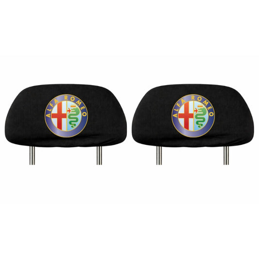 Set 2 huse tetiere negre, pentru gama auto Alfa Romeo