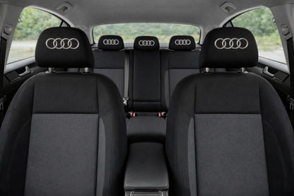 Set 2 huse tetiere negre, pentru gama auto AUDI