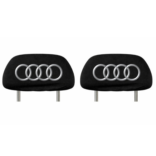 Set 2 huse tetiere negre, pentru gama auto AUDI