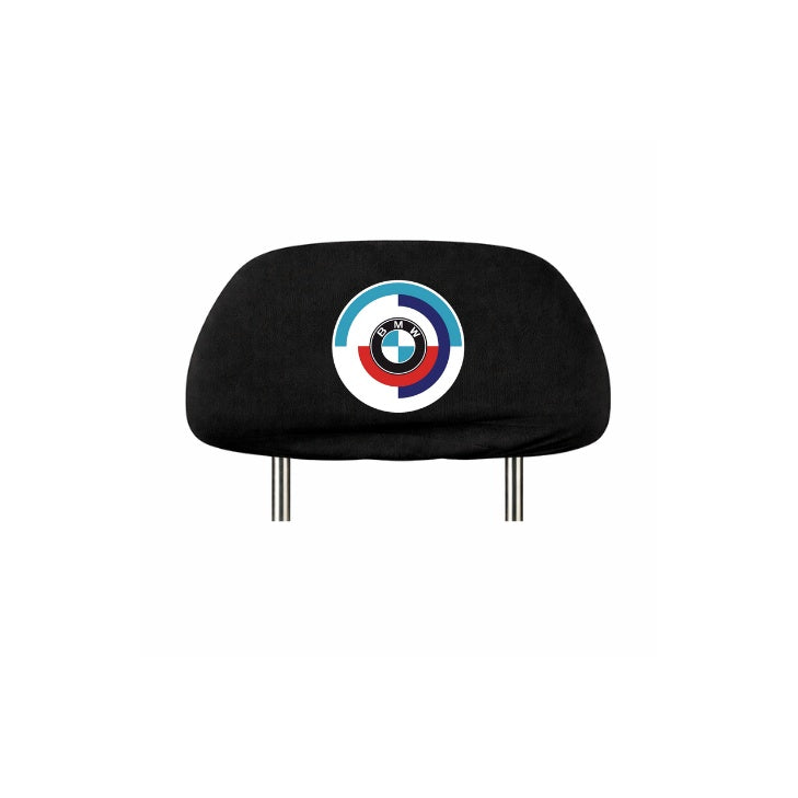 Set 2 huse tetiere negre, pentru gama auto BMW ANIVERSAR