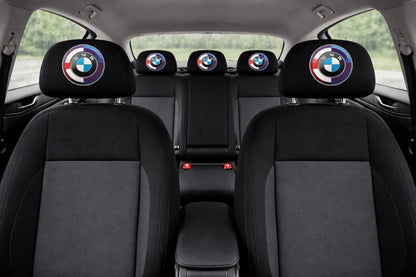 Set 2 huse tetiere negre, pentru gama auto BMW ANIVERSAR