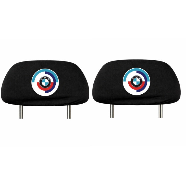 Set 2 huse tetiere negre, pentru gama auto BMW ANIVERSAR