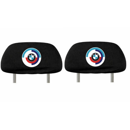 Set 2 huse tetiere negre, pentru gama auto BMW ANIVERSAR