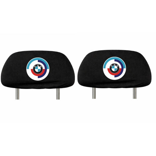 Set 2 huse tetiere negre, pentru gama auto BMW ANIVERSAR