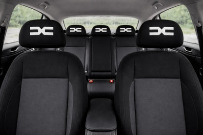 Set 2 huse tetiere negre, pentru gama auto DACIA NOU