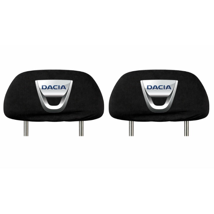 Set 2 huse tetiere negre, pentru gama auto DACIA