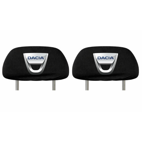 Set 2 huse tetiere negre, pentru gama auto DACIA