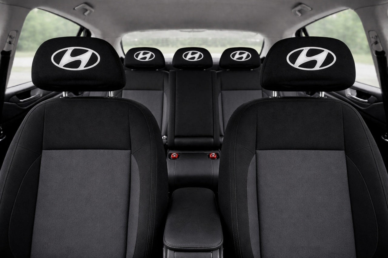 Set 2 huse tetiere negre, pentru gama auto HYUNDAI