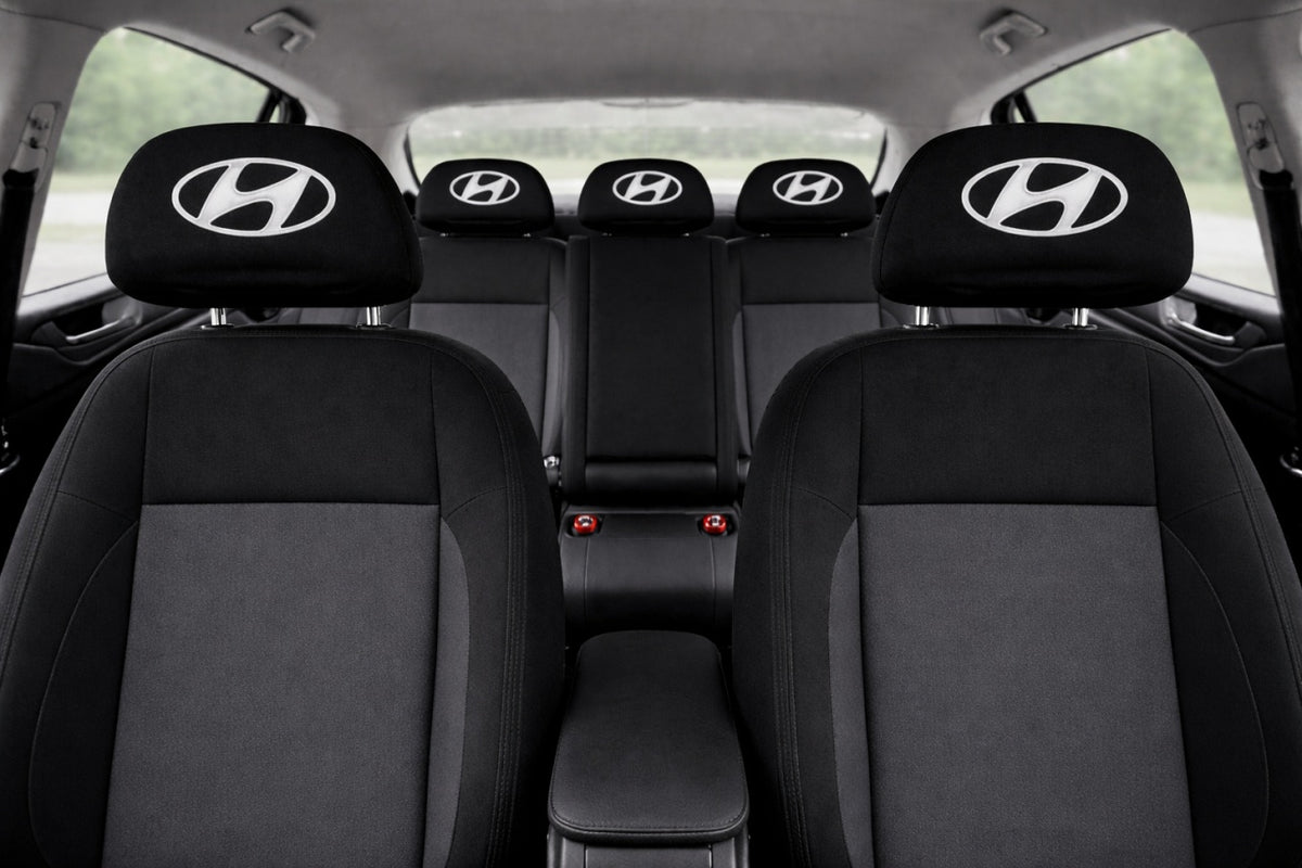 Set 2 huse tetiere negre, pentru gama auto HYUNDAI