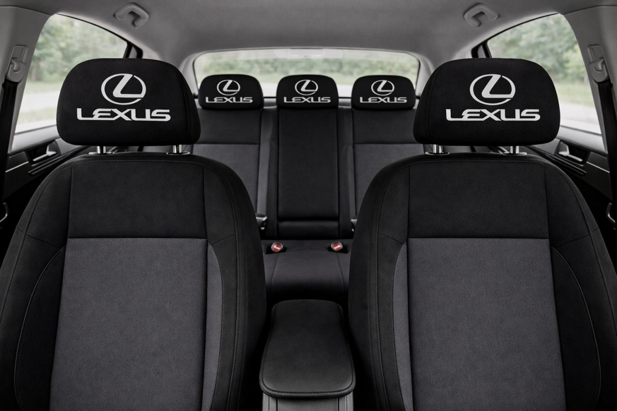 Set 2 huse tetiere negre, pentru gama auto LEXUS