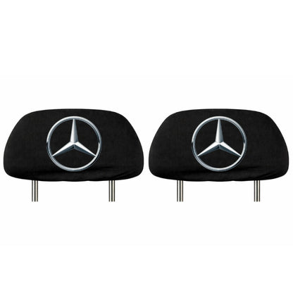 Set 2 huse tetiere negre, pentru gama auto MERCEDES