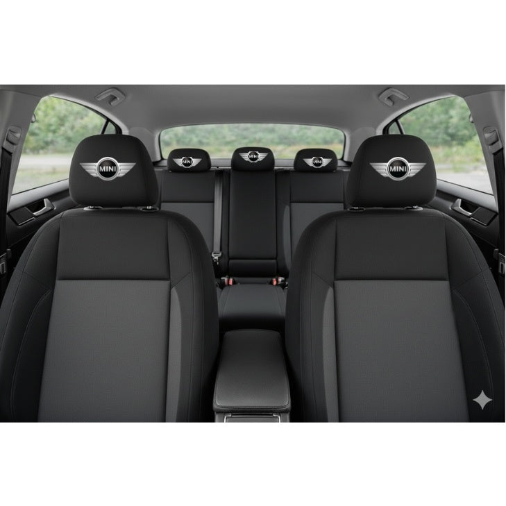 Set 2 huse tetiere negre, pentru gama auto MINI