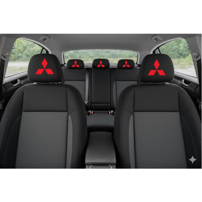 Set 2 huse tetiere negre, pentru gama auto MITSUBISHI
