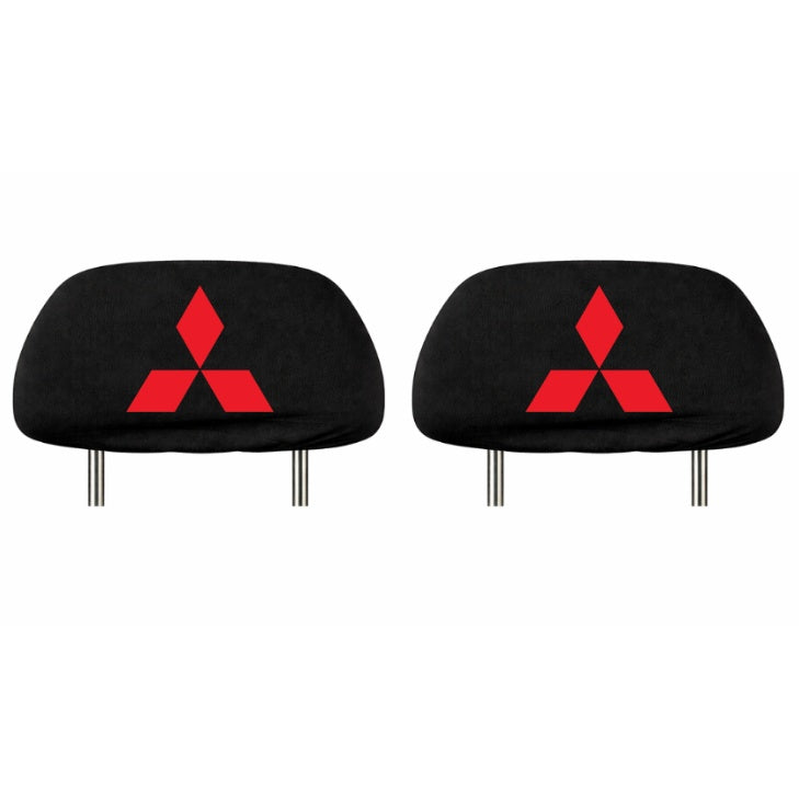 Set 2 huse tetiere negre, pentru gama auto MITSUBISHI