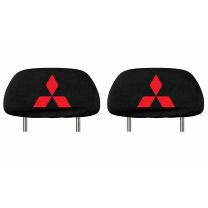 Set 2 huse tetiere negre, pentru gama auto MITSUBISHI