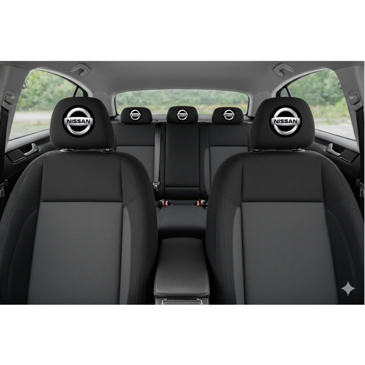 Set 2 huse tetiere negre, pentru gama auto NISSAN