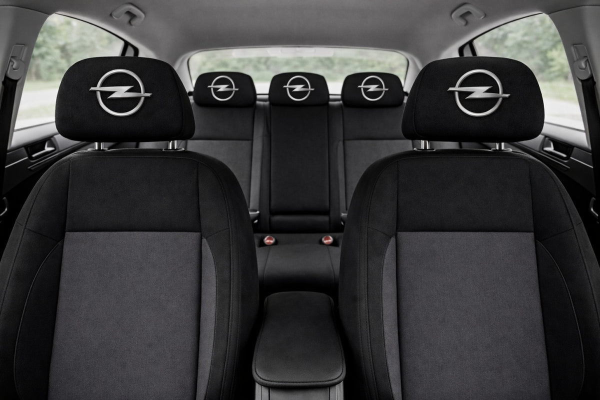 Set 2 huse tetiere negre, pentru gama auto OPEL