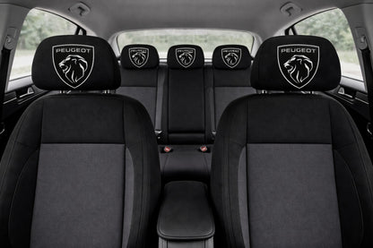 Set 2 huse tetiere negre, pentru gama auto PEUGEOT NOU