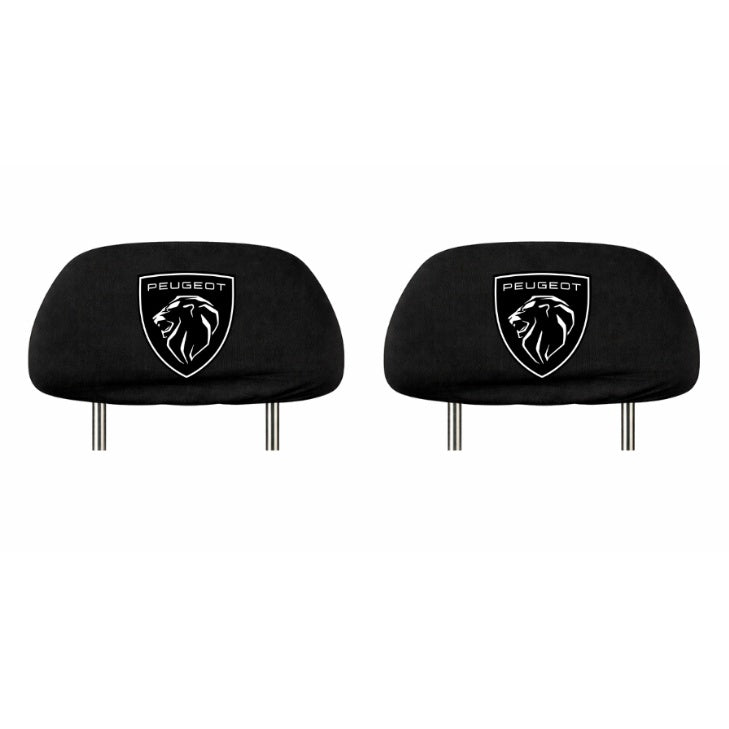 Set 2 huse tetiere negre, pentru gama auto PEUGEOT NOU