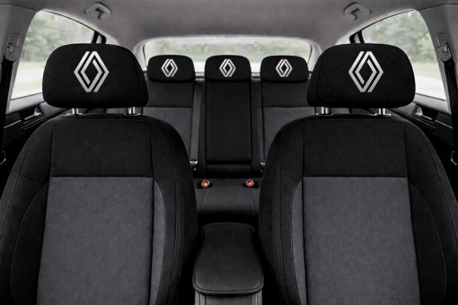 Set 2 huse tetiere negre, pentru gama auto RENAULT NOU