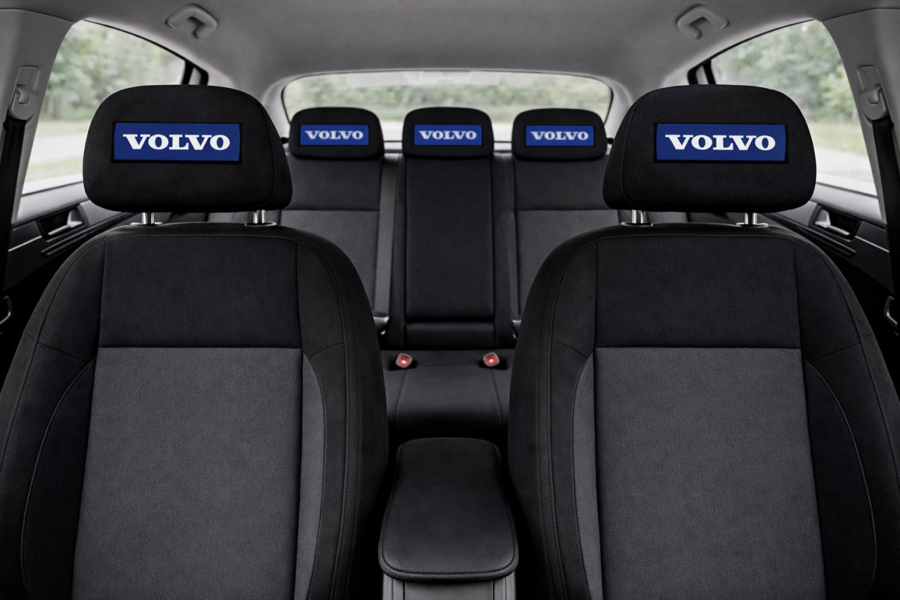 Set 2 huse tetiere negre, pentru gama auto VOLVO